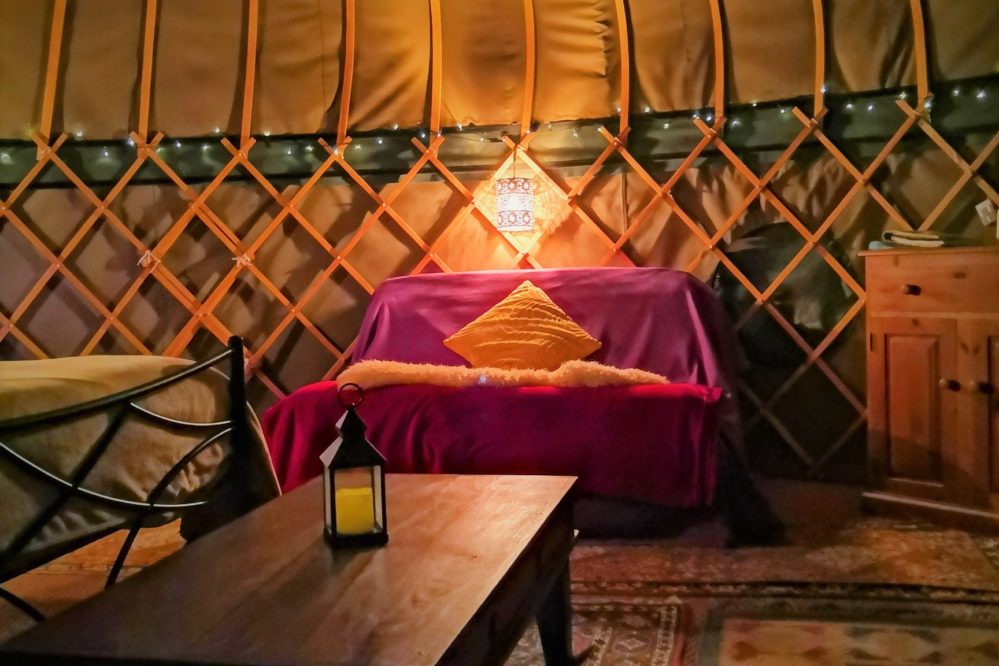 Accommodation: Warm lights and soft furnishings make it feel hygge