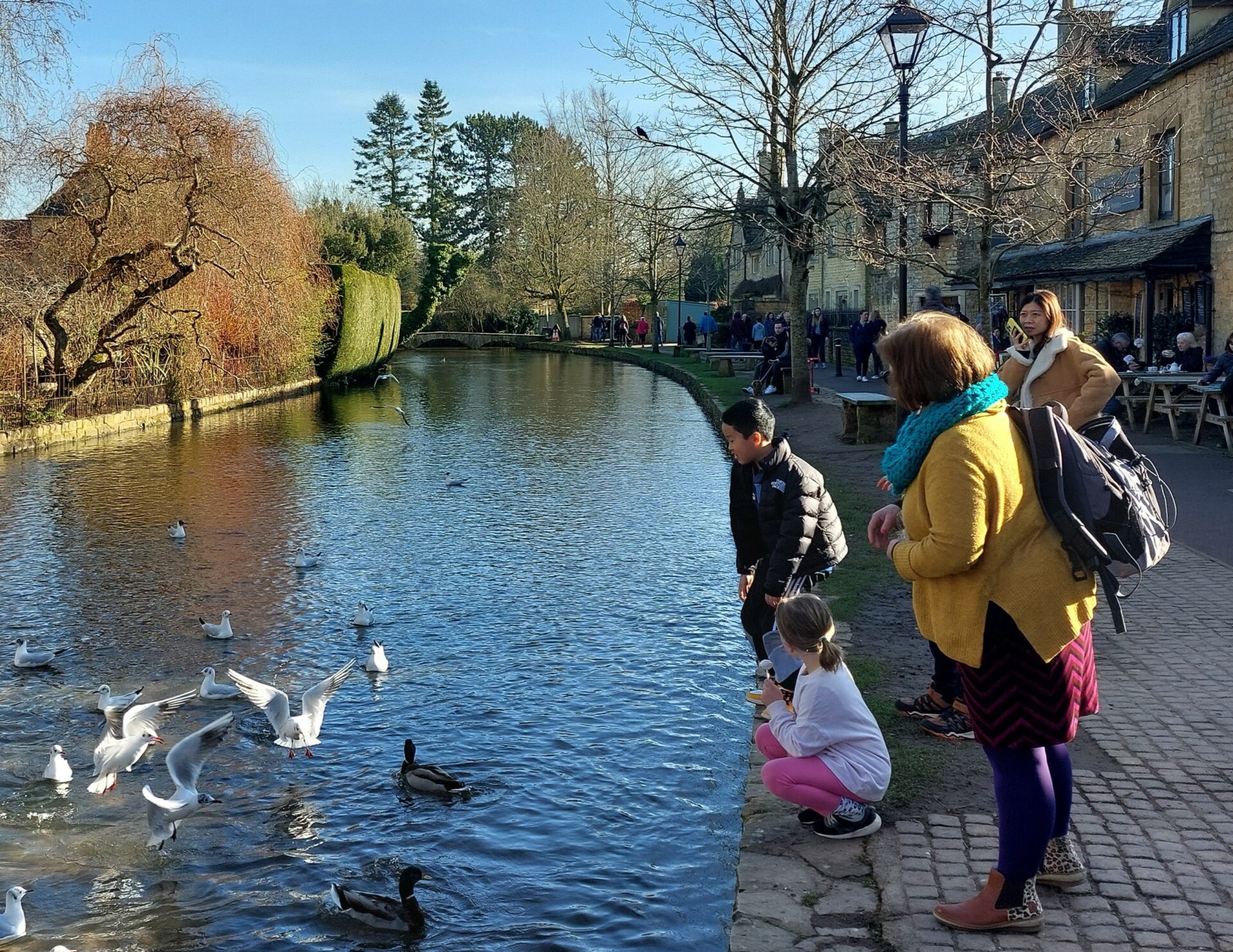 Things to do with Children in the Cotswolds - feed the ducks on the river