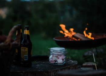 Beer, marshmallows and a flaming firepit