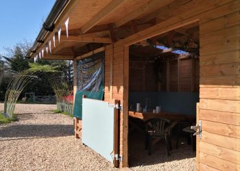 Wooden indoor/outdoor shelter